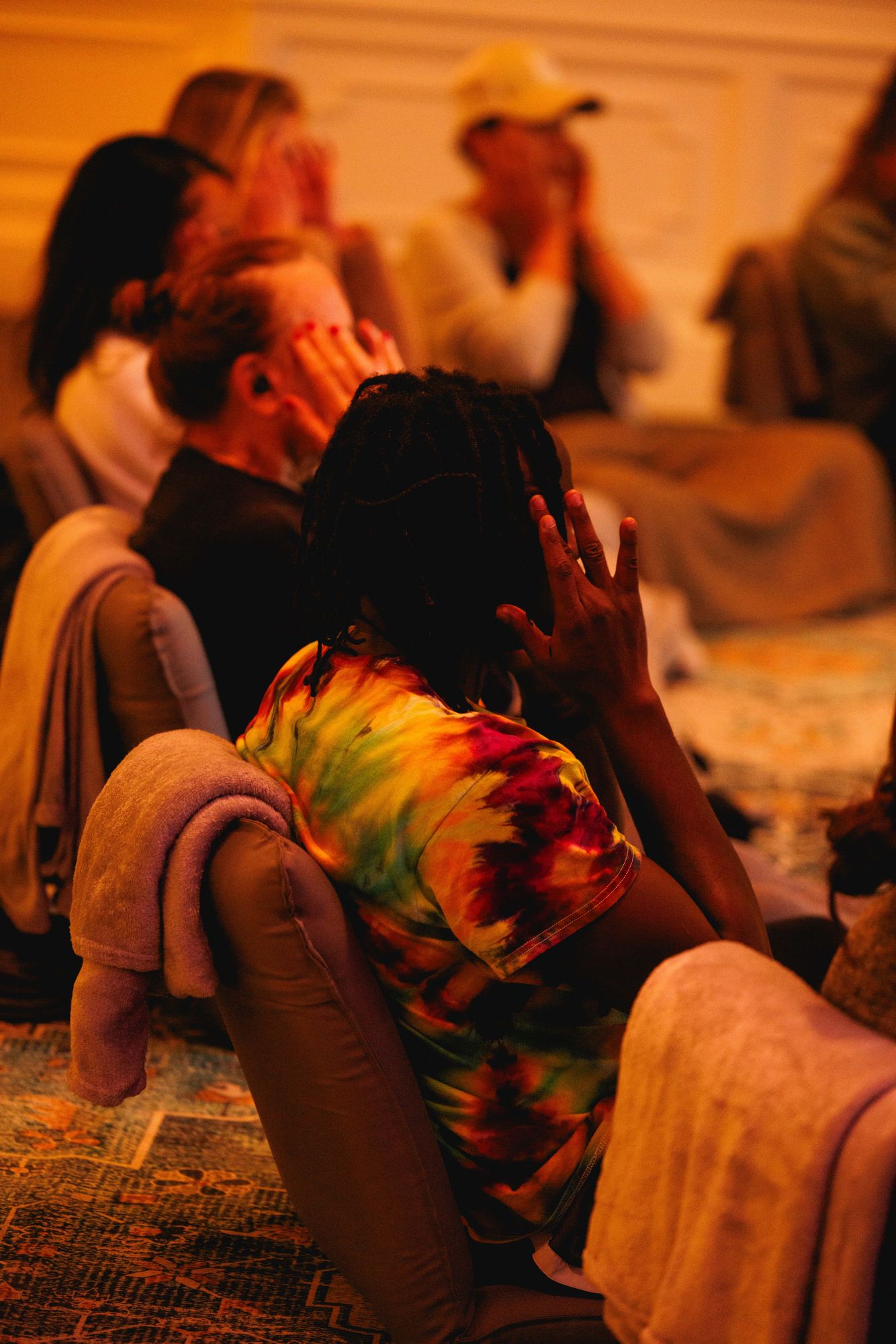 Breathwork community in session